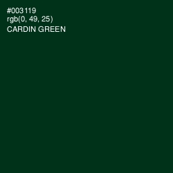 #003119 - Cardin Green Color Image